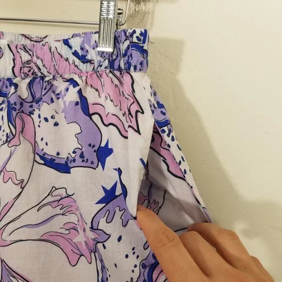 LAS SUREÑAS Amor Linen Blend Pull-On Purple Pants Size XL - Picture 3 of 7